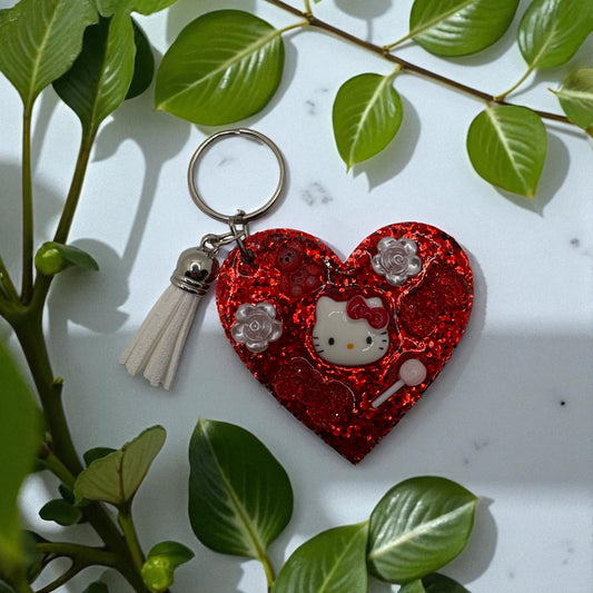 Hello Kitty Heart Keychain