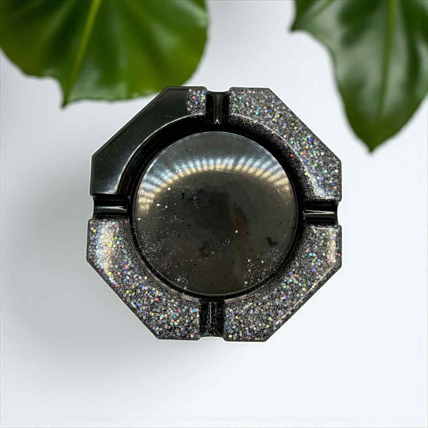 Black Glitter Ashtray