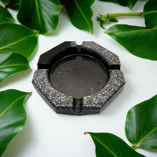 Black Glitter Ashtray