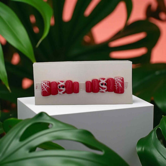 A pink Halloween Press On Nails