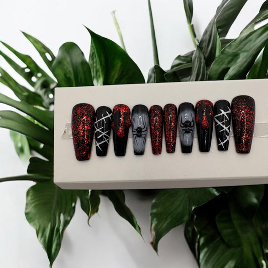 Cursed Widow Press on Nails